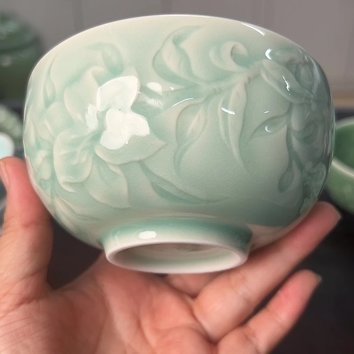 龙泉云间青瓷小米茶器