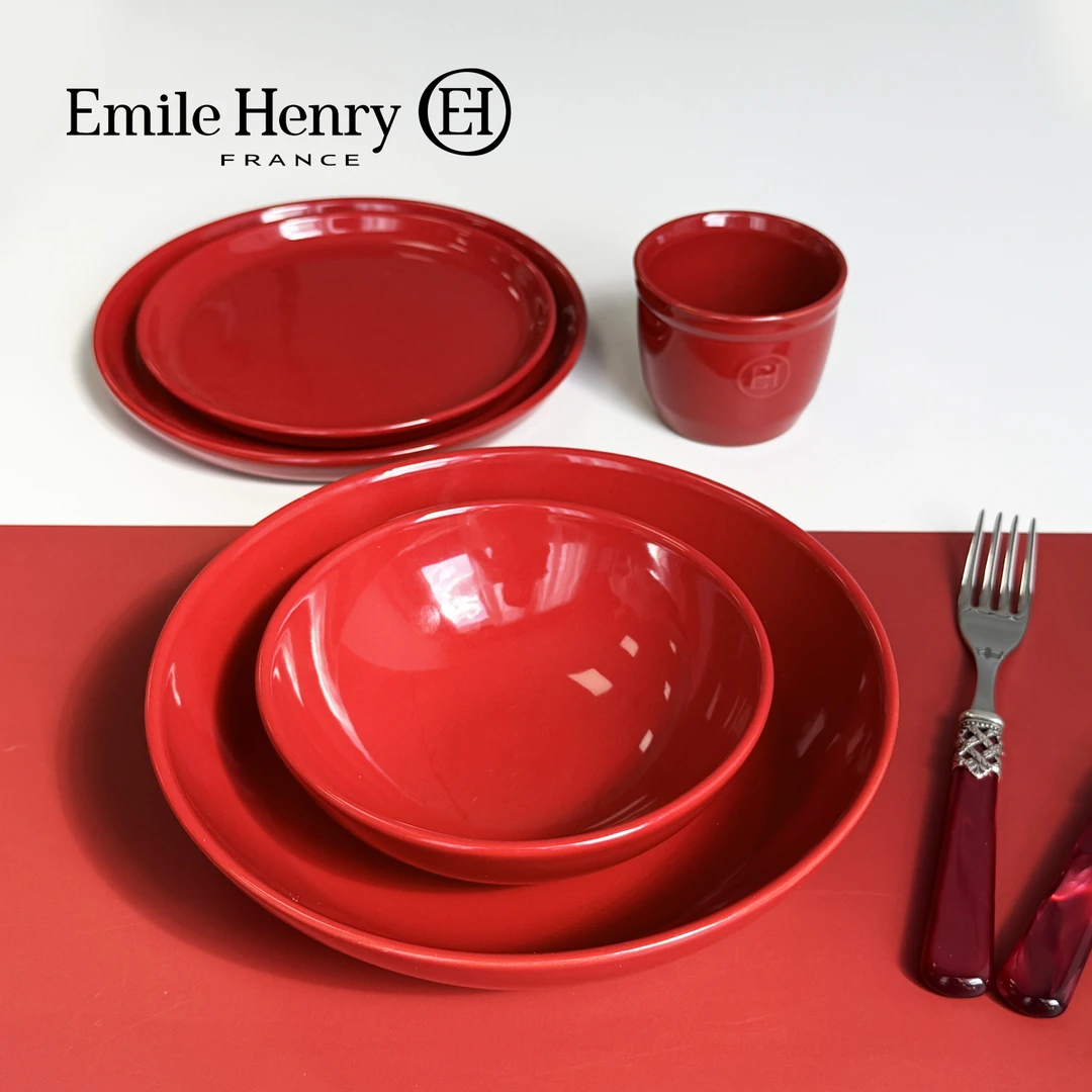 法国Emile Henry摩洛哥塔吉锅炖锅陶瓷煲仔汤焖锅盘碗波尔多色