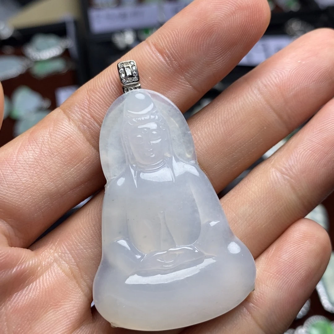 C****翡翠银S925镶嵌颈饰