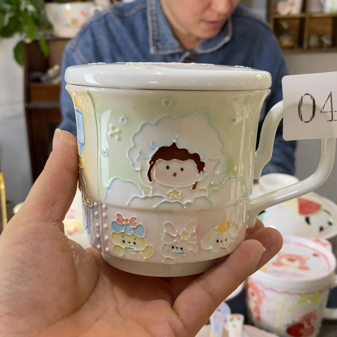 瓷片景德镇釉下彩手绘