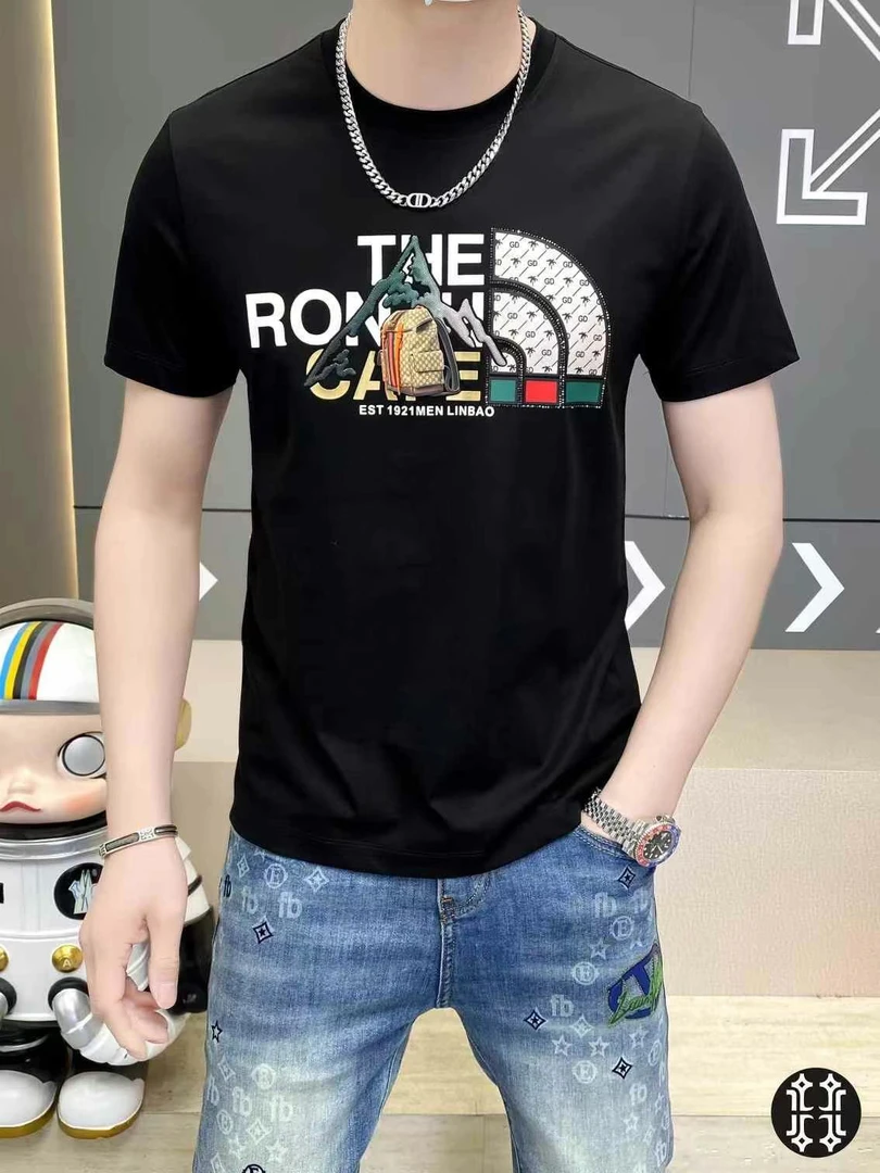 夏款男士丝光棉短袖