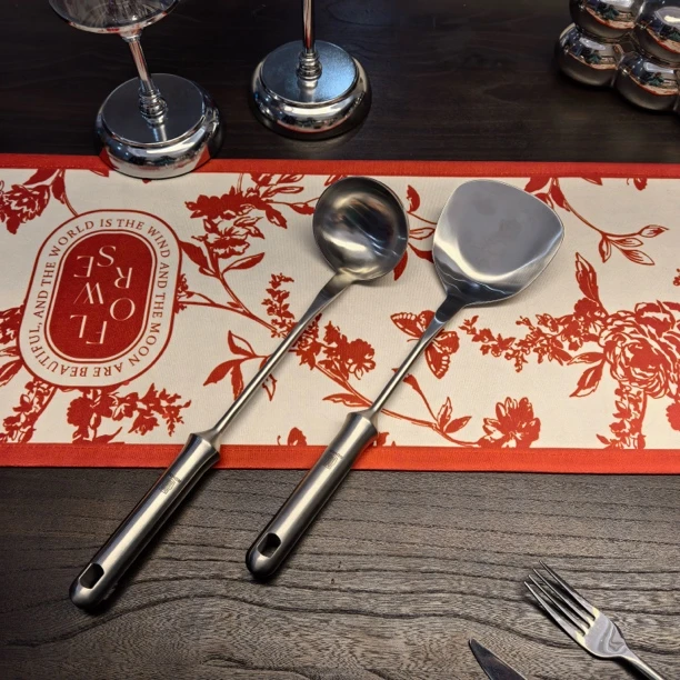 不锈钢家用 锅铲+汤勺 一套 长度36厘米