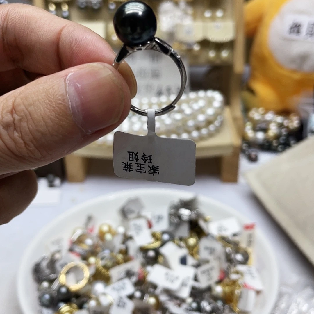 海水珍珠银S925镶嵌戒指