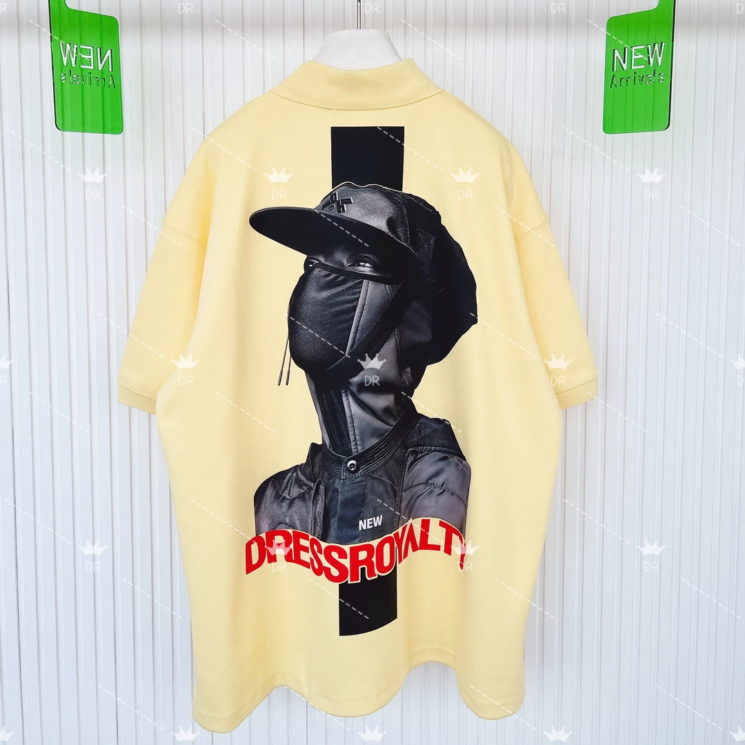 DRESS ROYALTYNEWLOGO人偶POLO衫宽松重磅纯棉-D0731