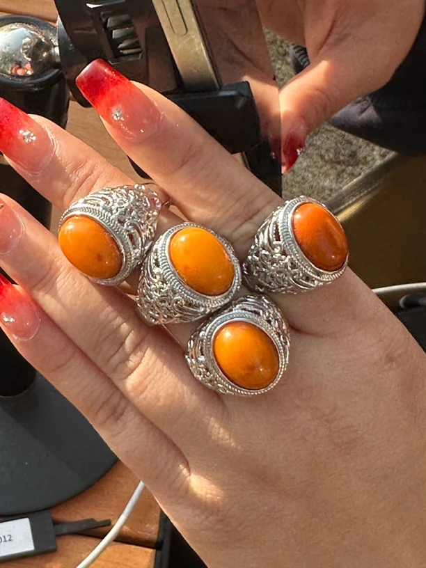 白蜡戒指马鞍戒指男女通用款多样性发其一