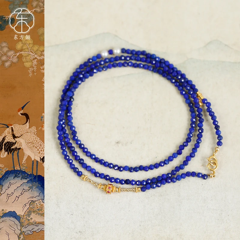 东方俪DOFUNLY【桑格链】青金石18K金项链QJSXL雅韵