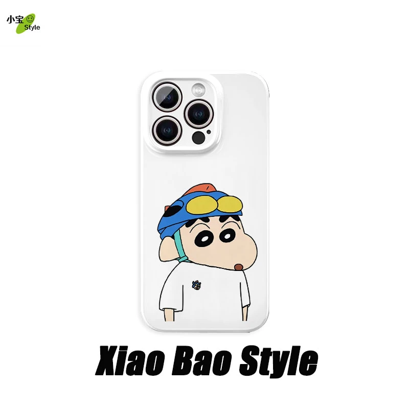 帽子小新适用苹果16pro手机壳15promax卡通14/13pro液态软壳12/11