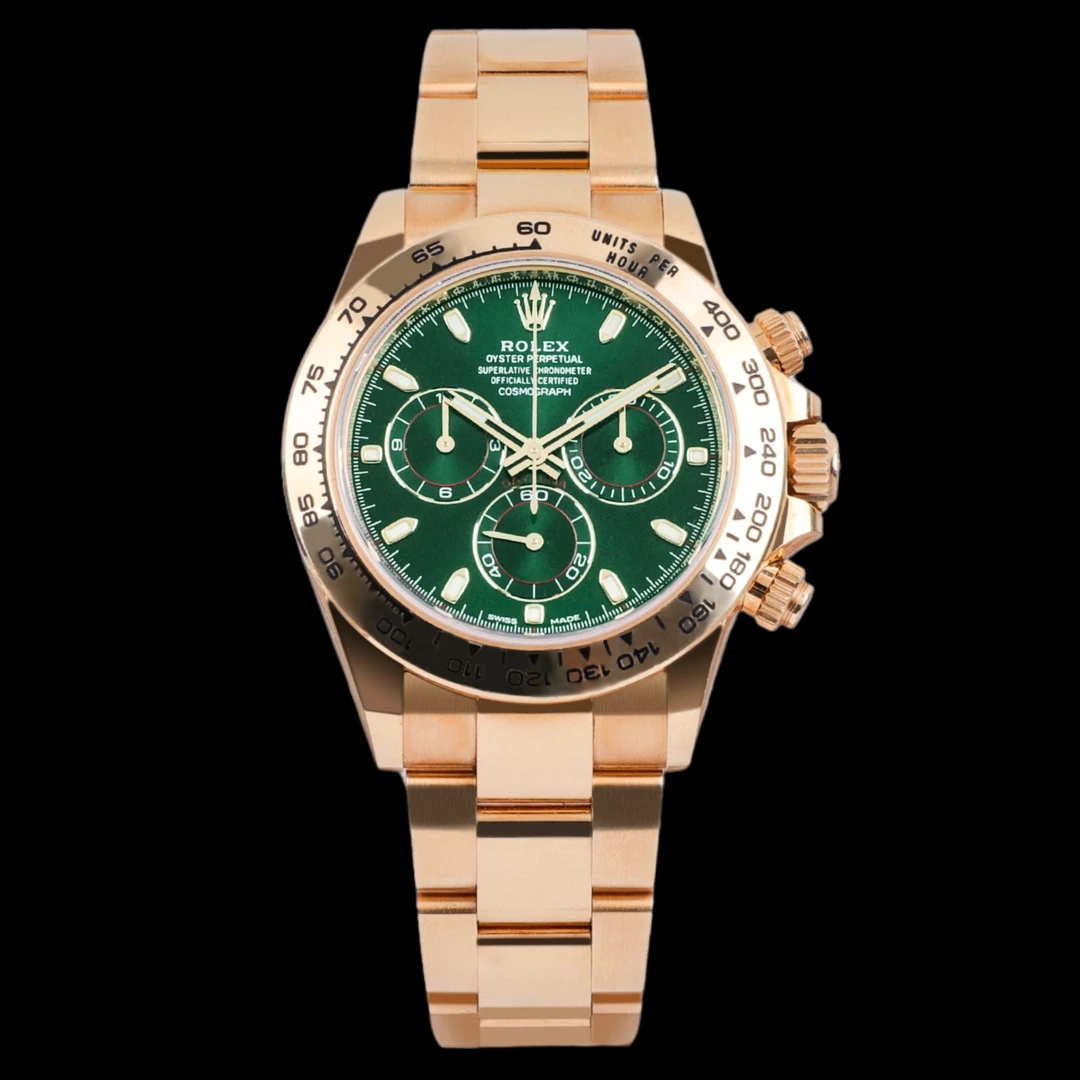 95新 Rolex/劳力士 S/绿金迪116508/二手单表/40mm