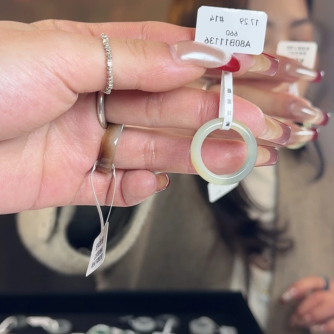 和田玉（糖玉）戒指未镶嵌港15