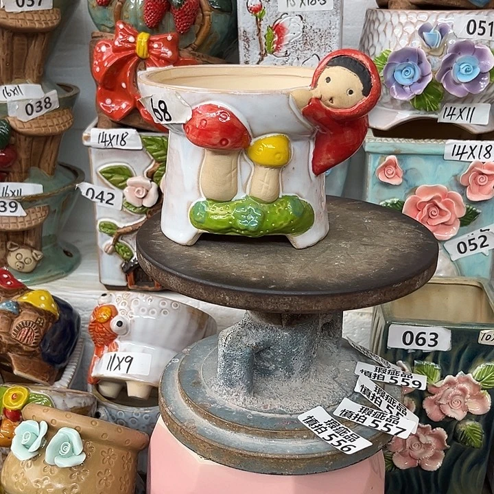 紫砂花盆粗陶材质多肉花盆