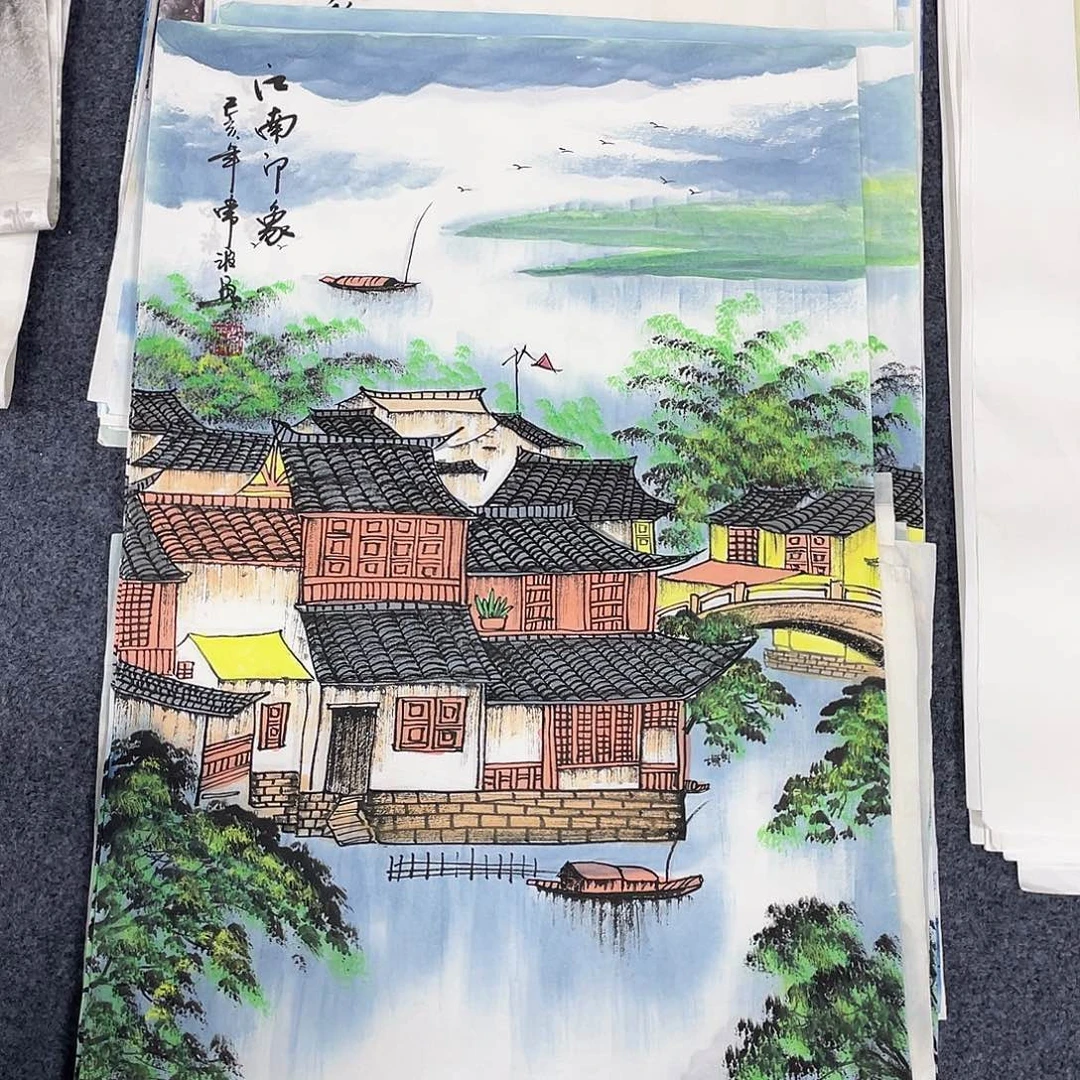 国画作品小姐姐放漏…