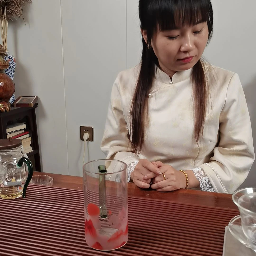 高硼硅玻璃手柄款鸿运当头水杯