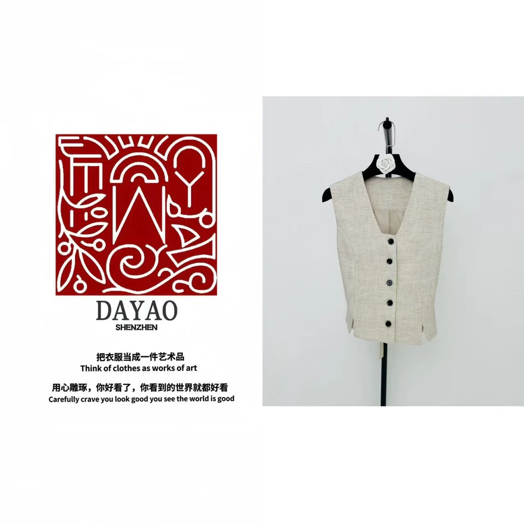 「DAYAO」25S夏季新款复古时尚百搭高级修身显瘦马夹 WYS254117