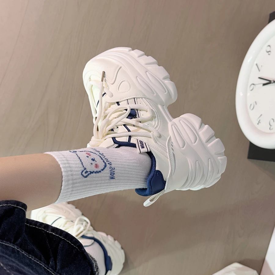 回力雾霾蓝厚底老爹鞋女2025新款爆款百搭休闲鞋港风时尚运动鞋女