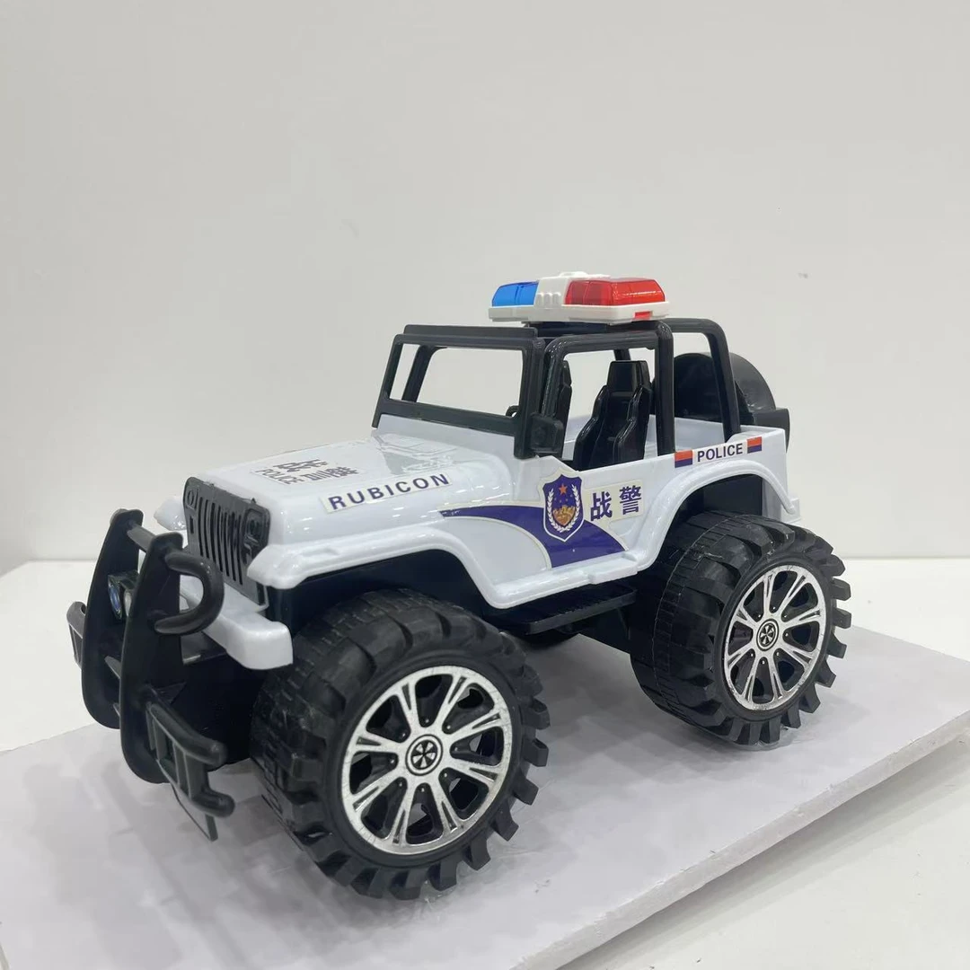 （艾）23CM大号新款惯性玩具车越野车手工DIY贴纸越野车