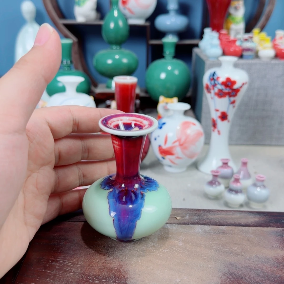 陶瓷手工小花器摆件