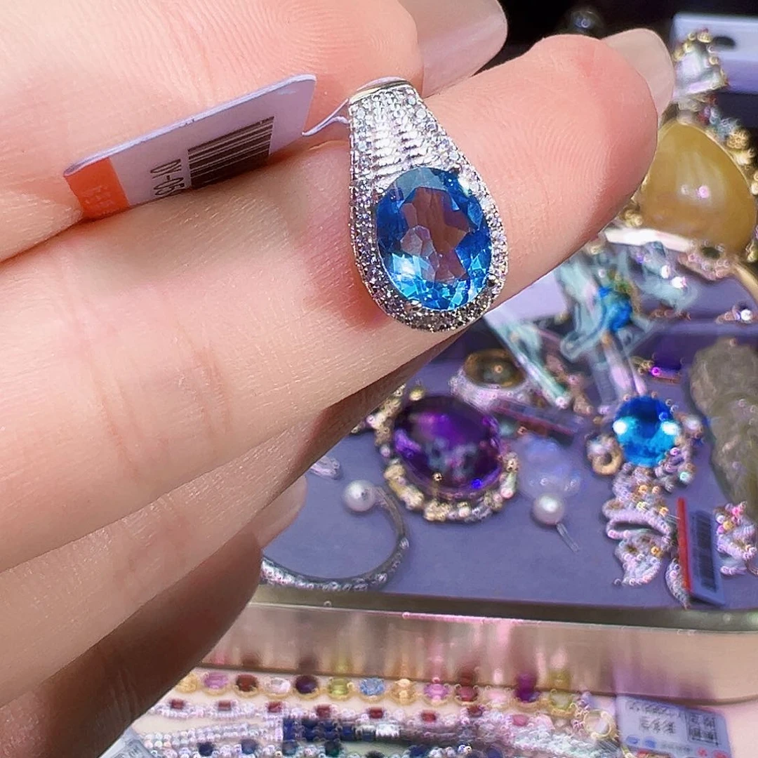 银S925镶嵌托帕石托帕石