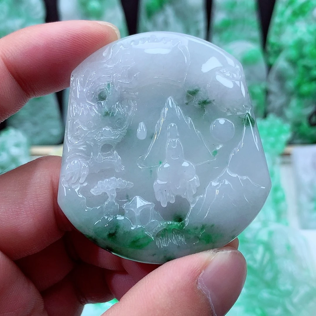 翡翠未镶嵌颈饰翡翠吊坠