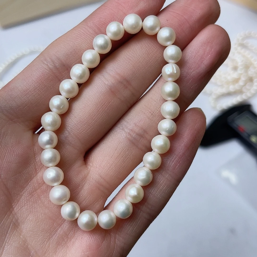 天然珍珠淡水珍珠银S925镶嵌