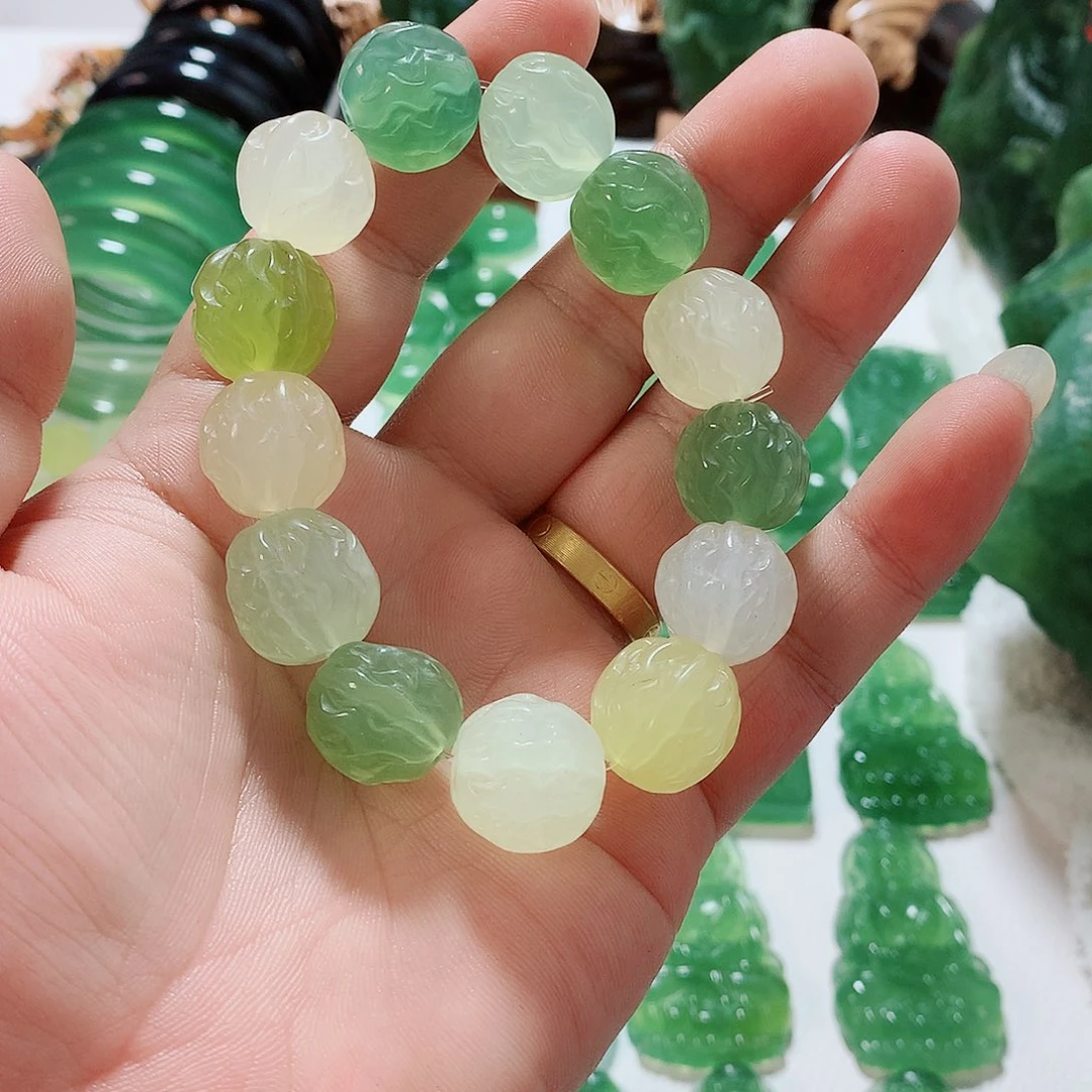蛇纹石玉未镶嵌手串
