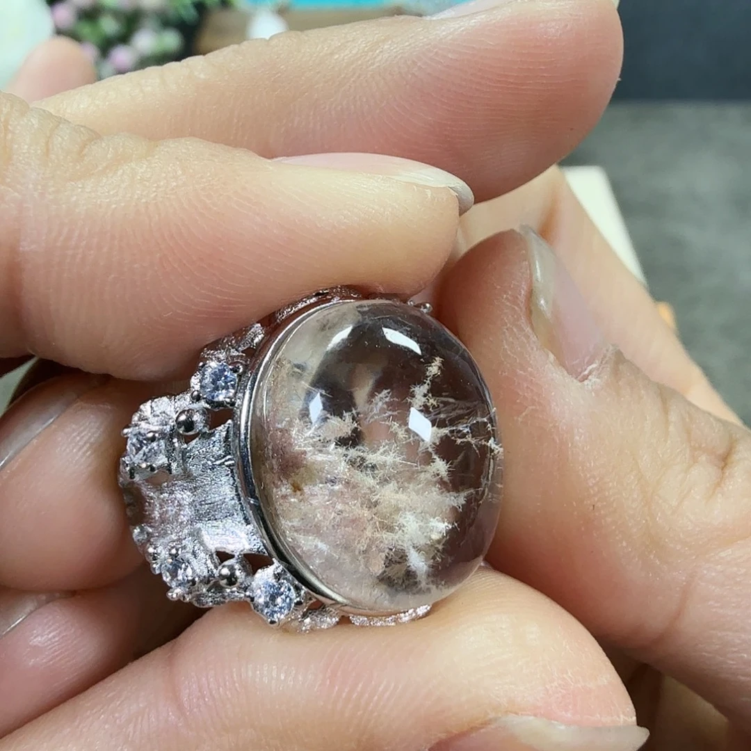 A****戒指水晶银S925镶嵌