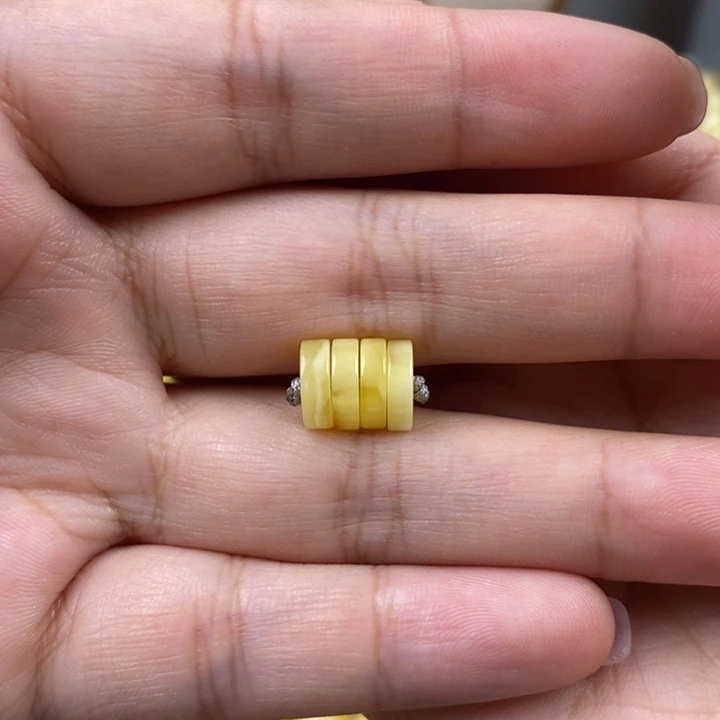 未镶嵌琥珀裸石芜*~蜜蜡隔片