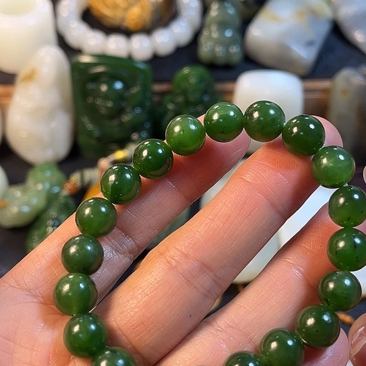 和田玉（碧玉）未镶嵌手串
