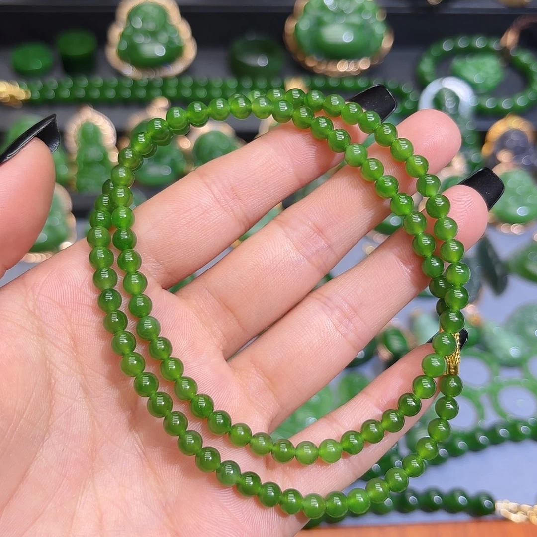 和田玉（碧玉）未镶嵌项链
