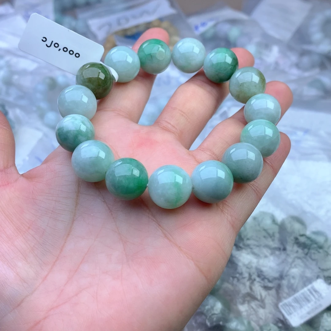 未镶嵌手串定制翡翠