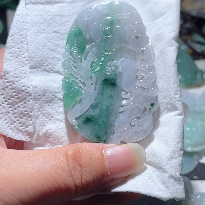 翡翠未镶嵌颈饰天然