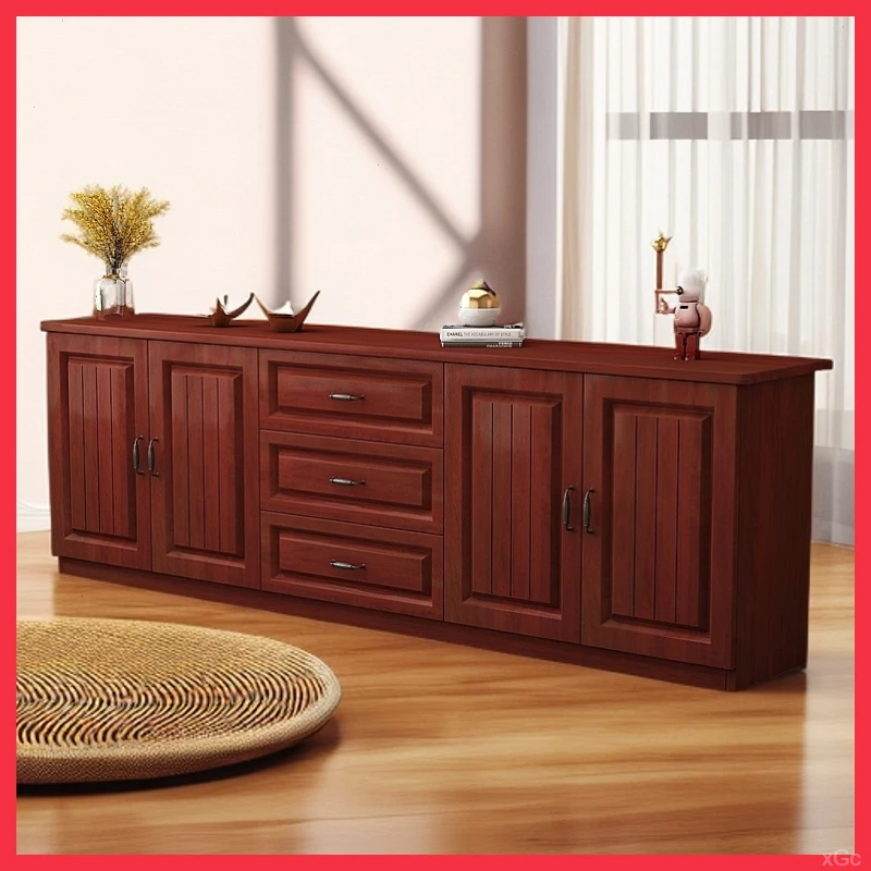 电视柜客厅收纳柜落地白色新款电视柜柜储物柜实木电视柜