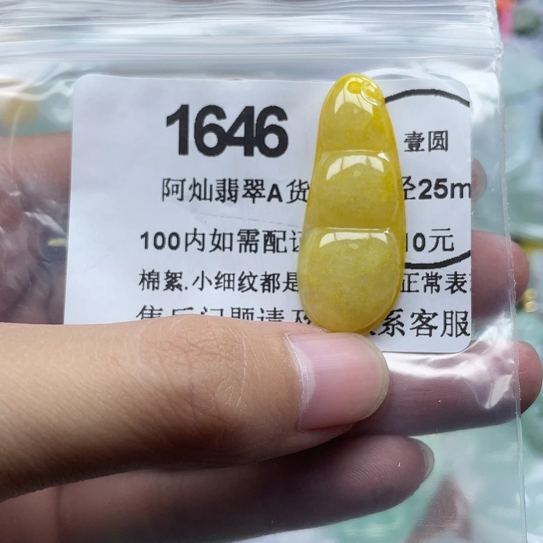 翡翠未镶嵌吊坠(赠链)