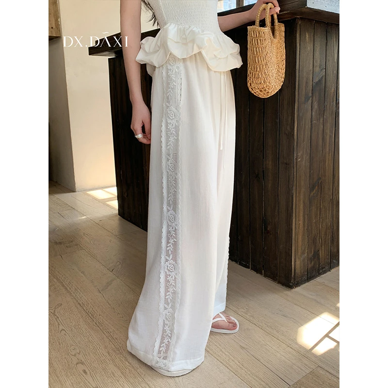 代大喜【独行时光】裤子女款爆款2025新款阔腿裤高腰休闲裤直筒裤