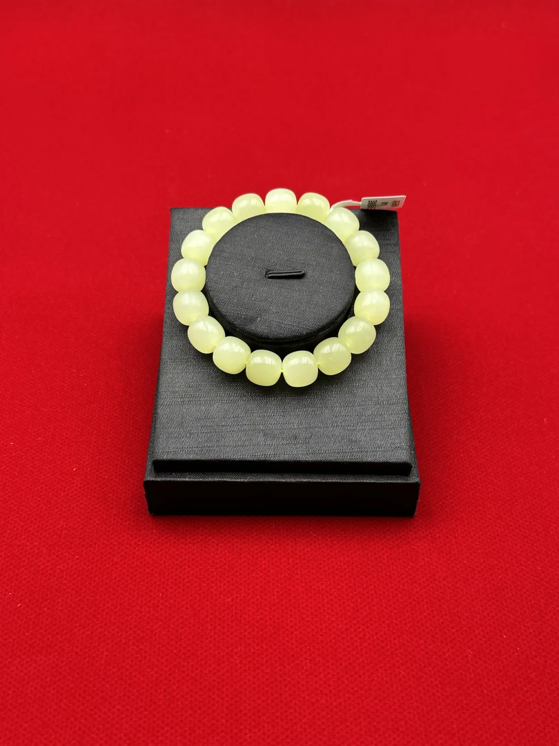 SC10009【玉祥源】和田玉未镶嵌黄玉老型手串12mm