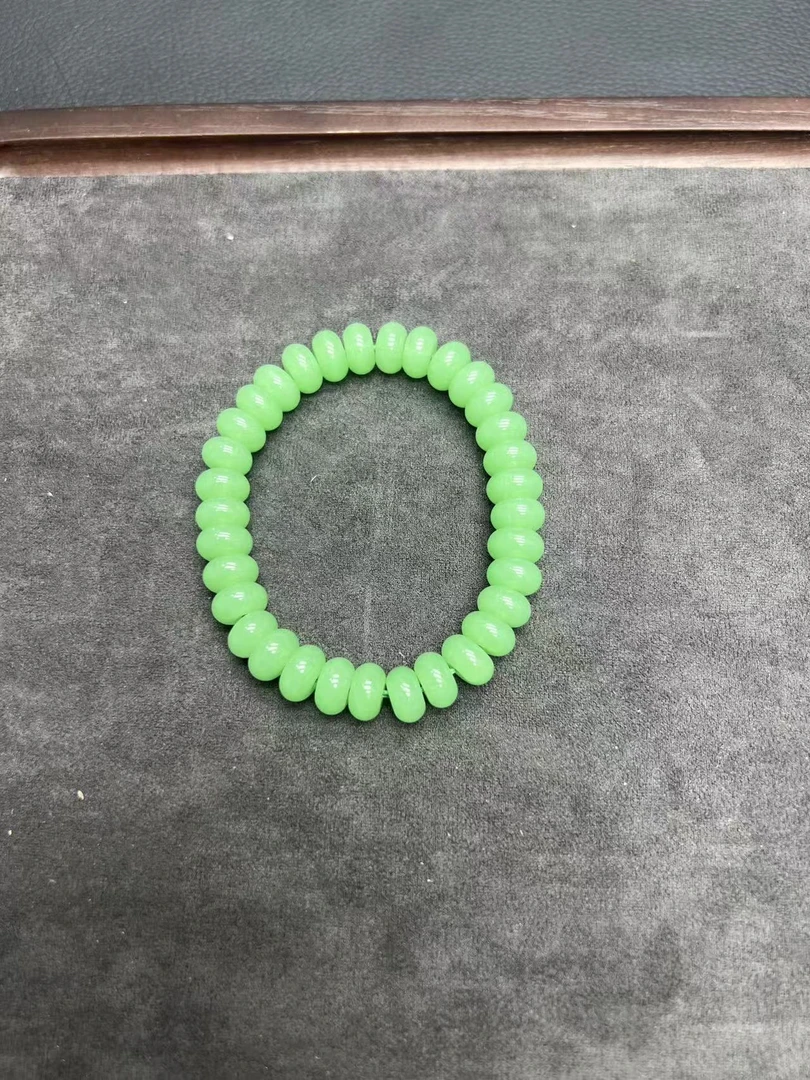 【小鹿珠宝】 013号 高品质青海色算盘珠单圈手串