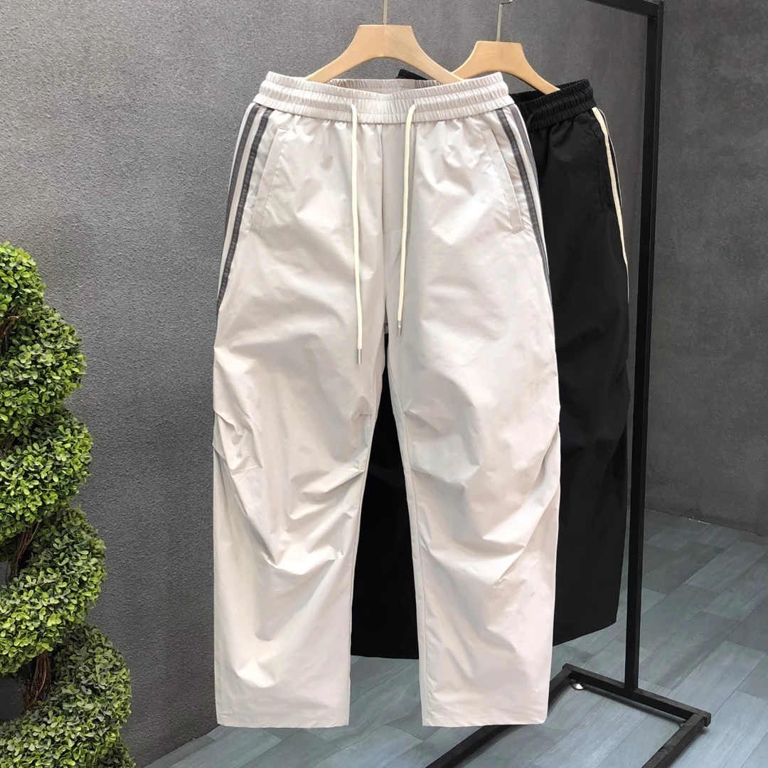 贝希缇汀BESTIDNG设计感美式宽松弯刀裤男夏天薄款直筒休闲裤男