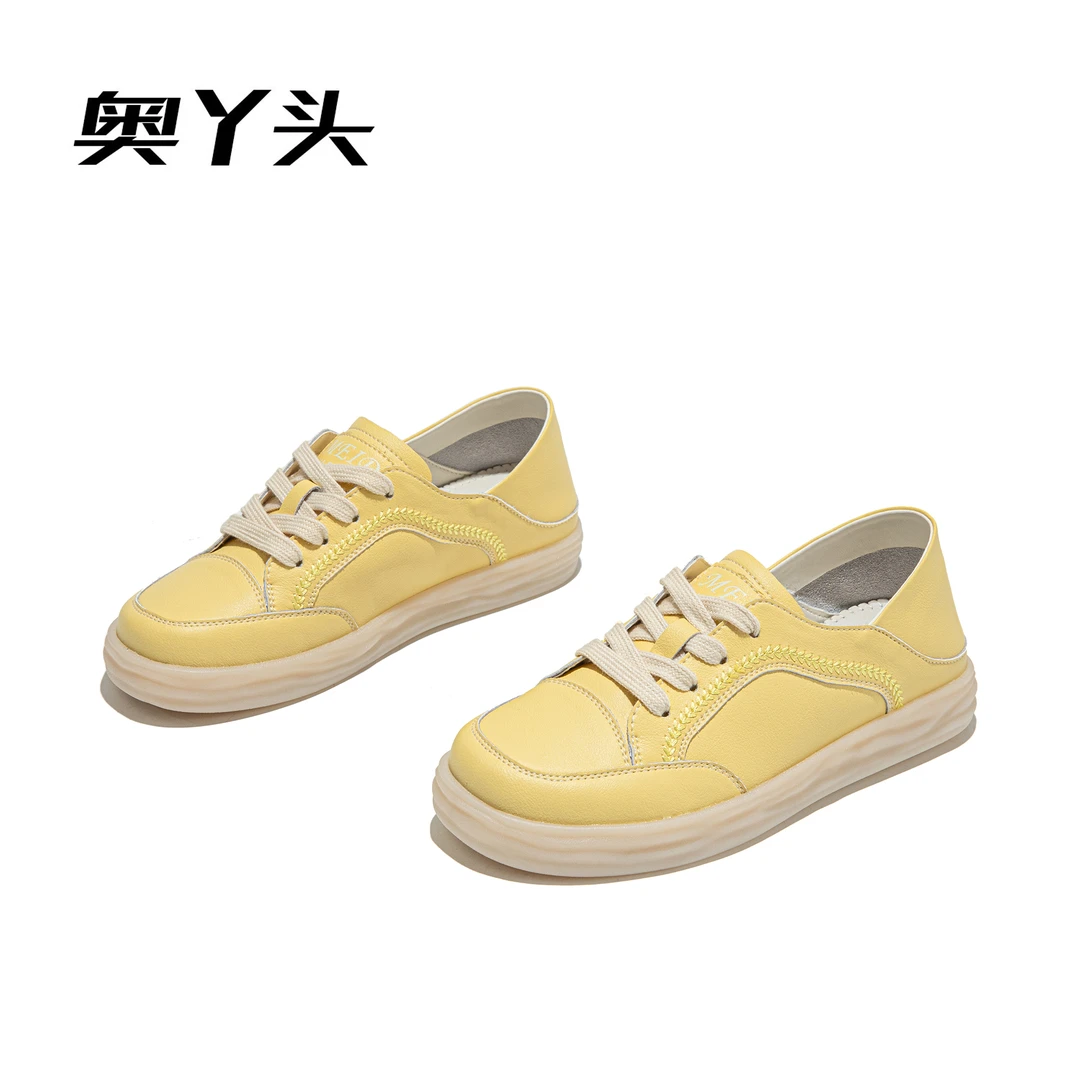 2025新款真皮时尚夏季透气休闲鞋阿甘百搭复古轻便鞋AY25780