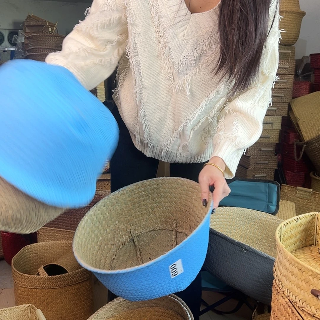 草编草编包/草编收纳盒带瑕疵