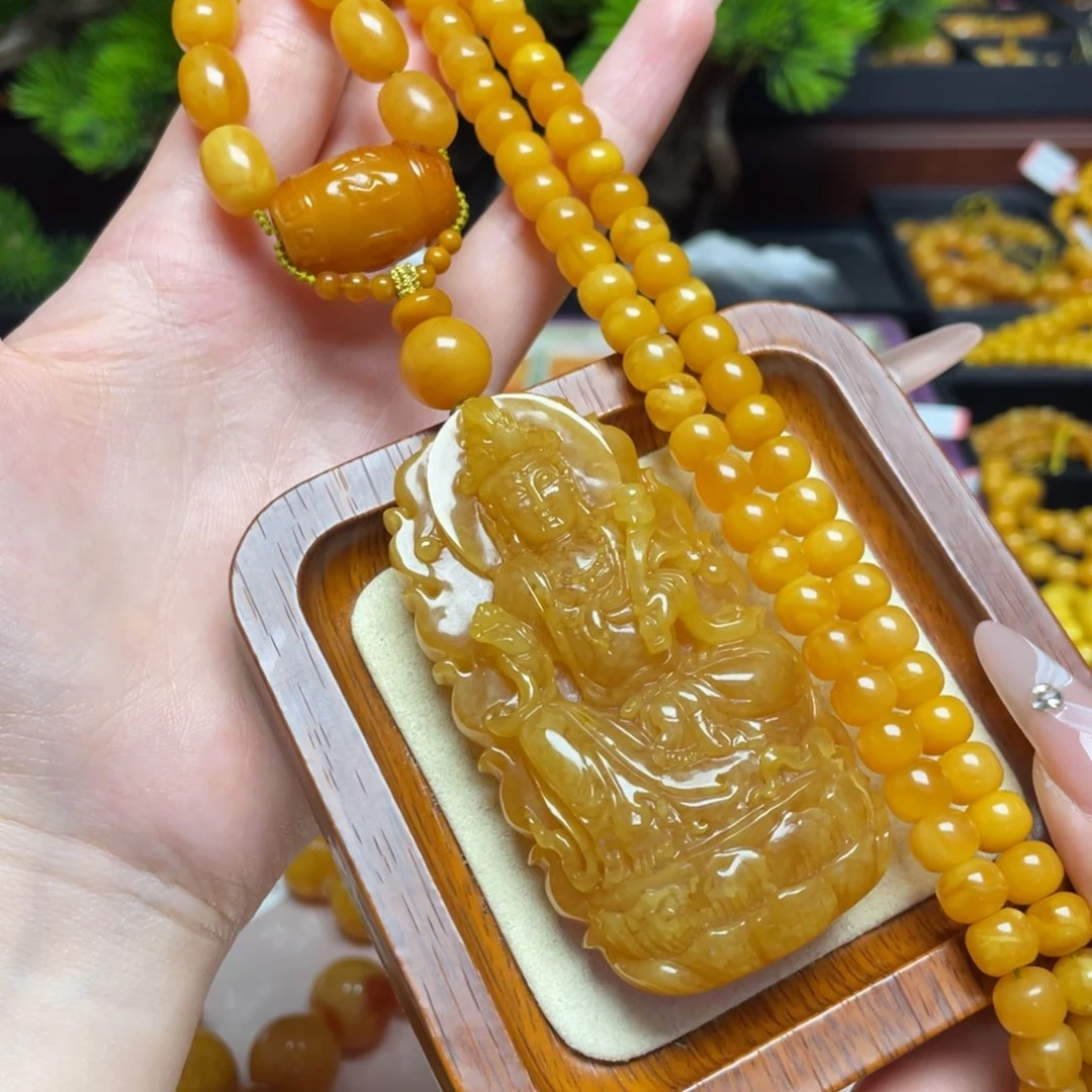 蜜蜡颈饰未镶嵌项链