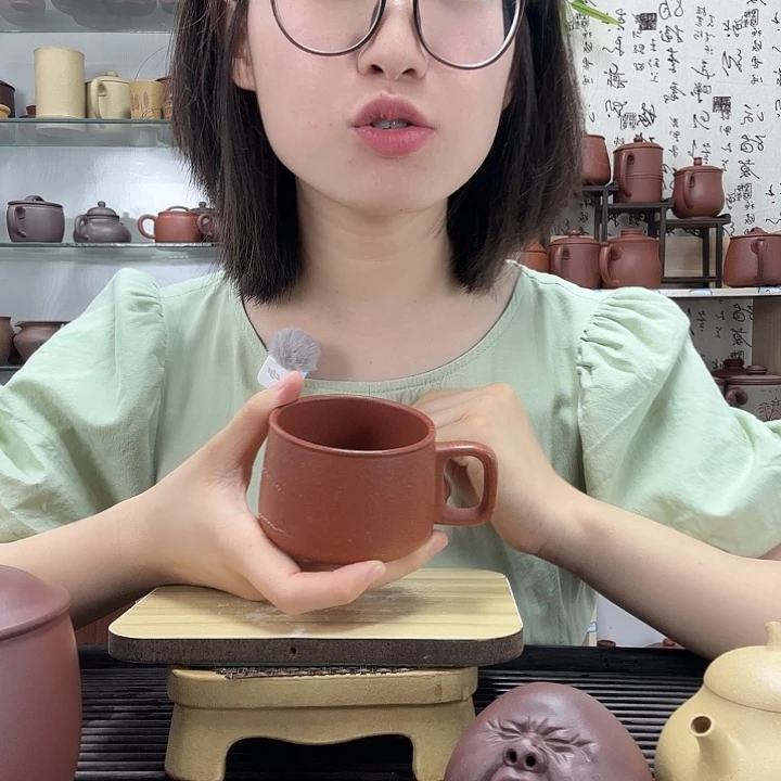 茶杯紫砂红降坡微瑕主人杯一个不退货200CC没礼盒