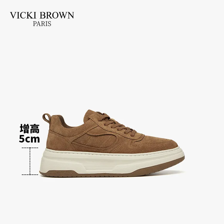 VICKI BROWN法国品牌时尚休闲增高5cm男鞋轻奢潮流男鞋
