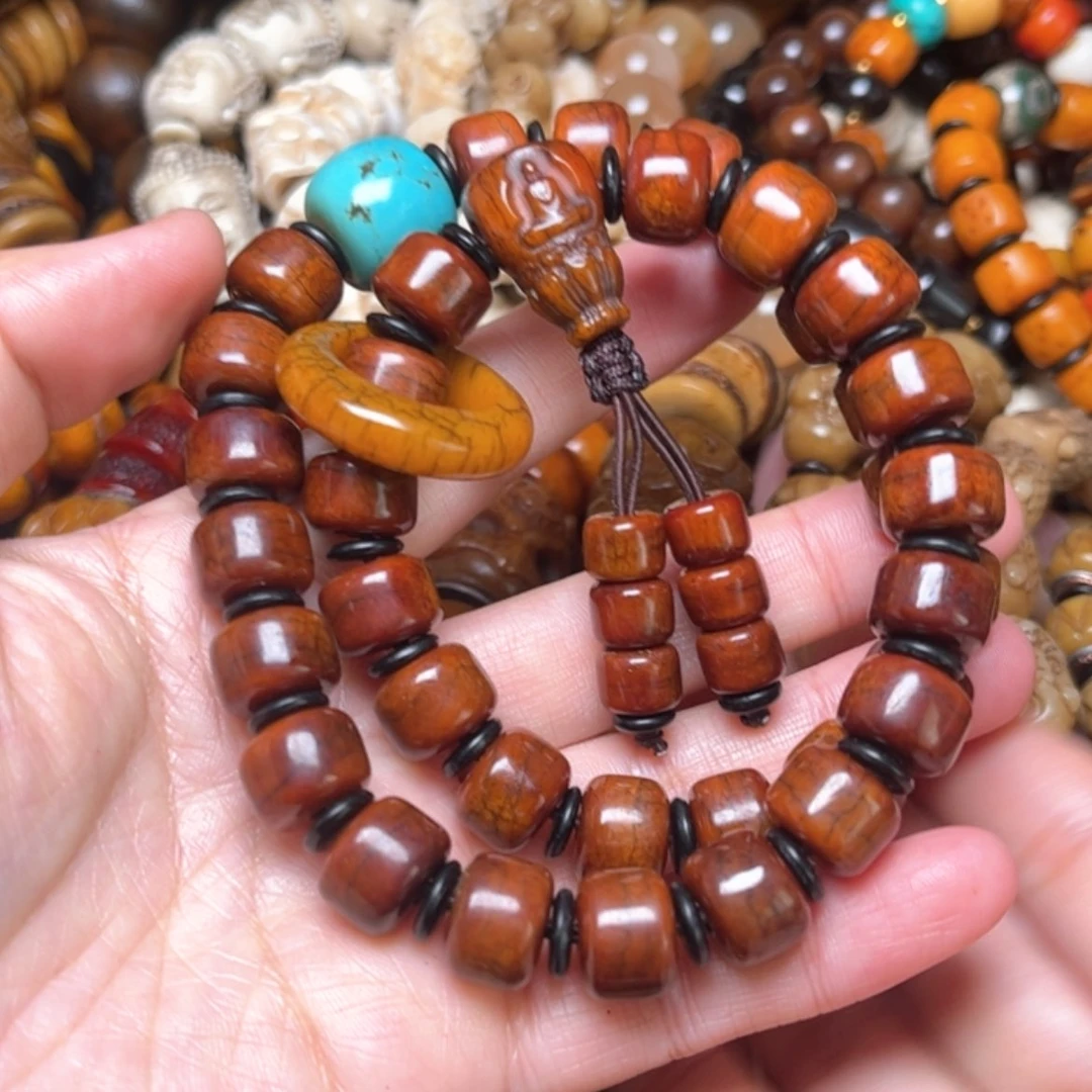 【闪购商品】牛骨手串/手链牛骨双圈男款12×9×36颗