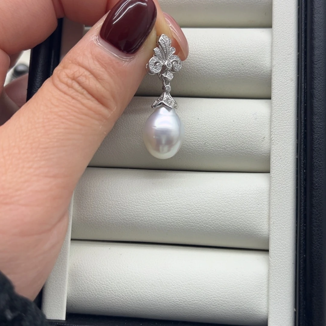 海水珍珠吊坠(不含链)银S925镶嵌