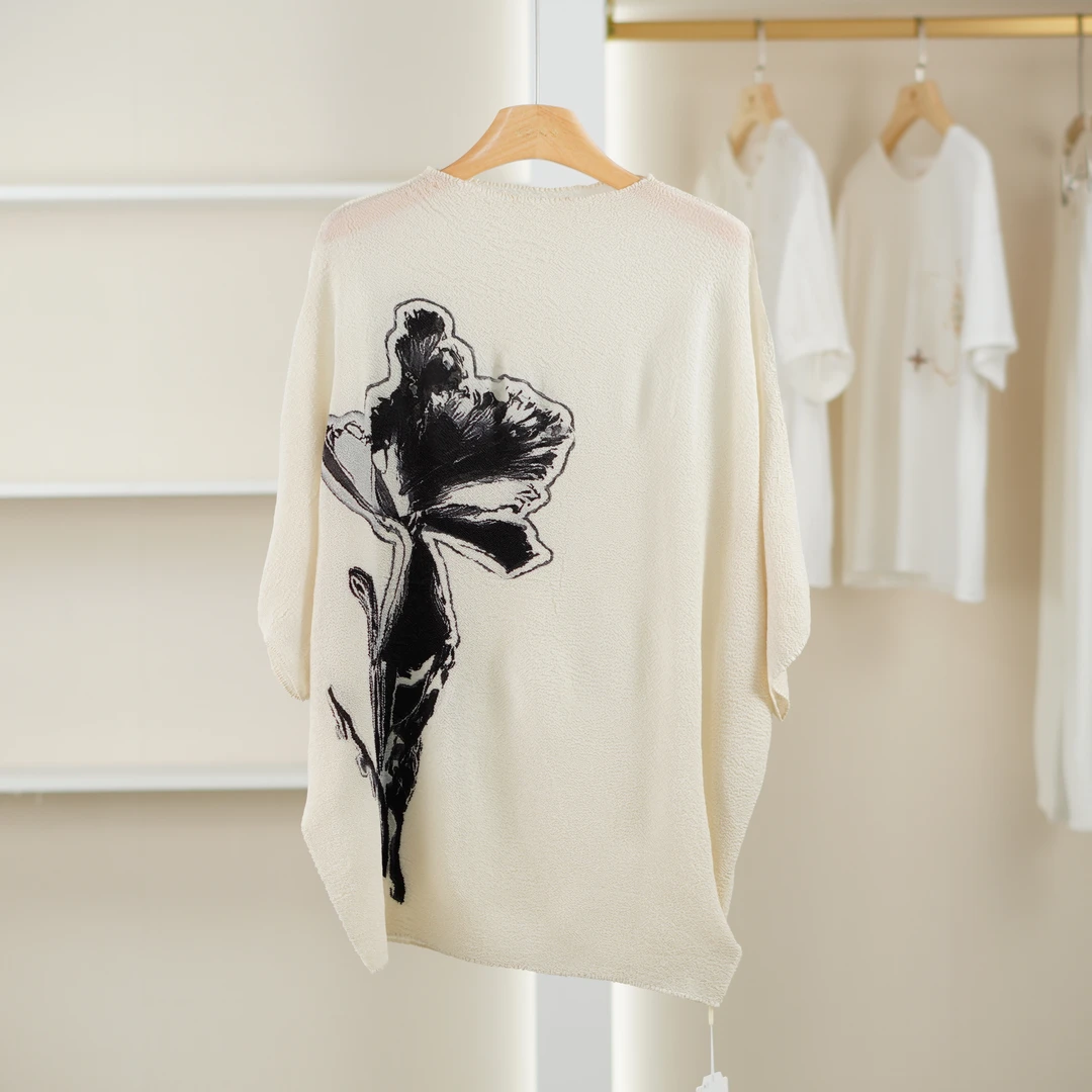 【麦笛·品牌新款】50816158 夏季简约气质蝙蝠袖上衣品牌撤柜女装