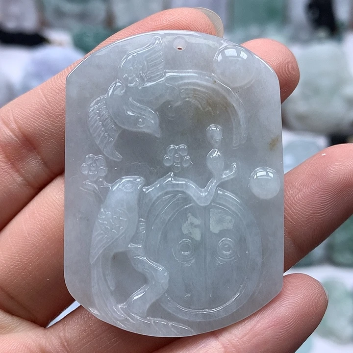 翡翠未镶嵌颈饰开门见喜福利有一个棉点福利