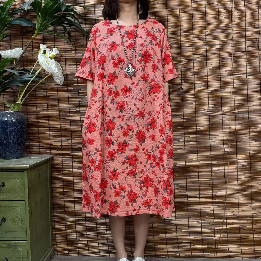 2856新款春夏遮肉显瘦洋气减龄连衣裙QZ