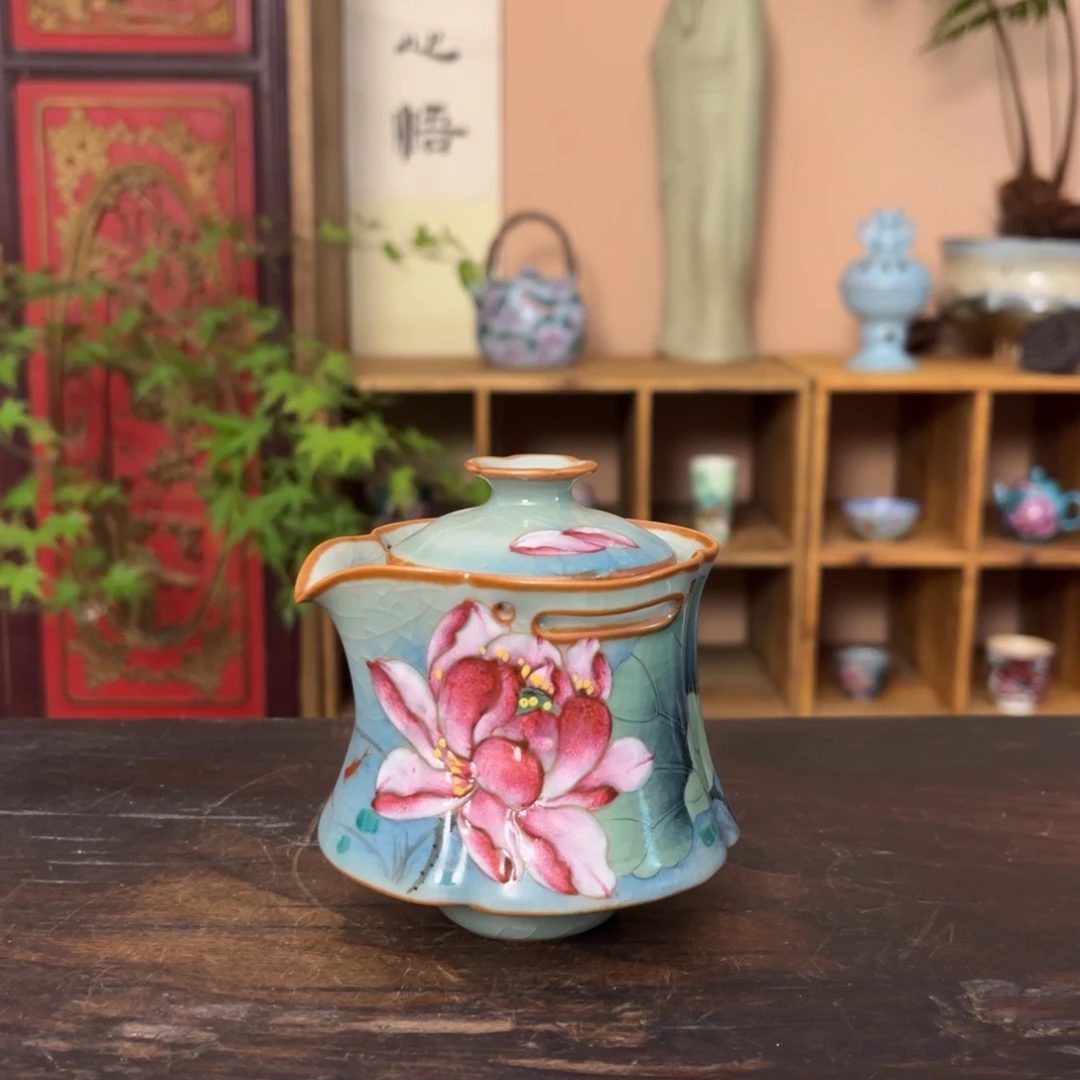 杯柴烧纯手工手绘陶瓷