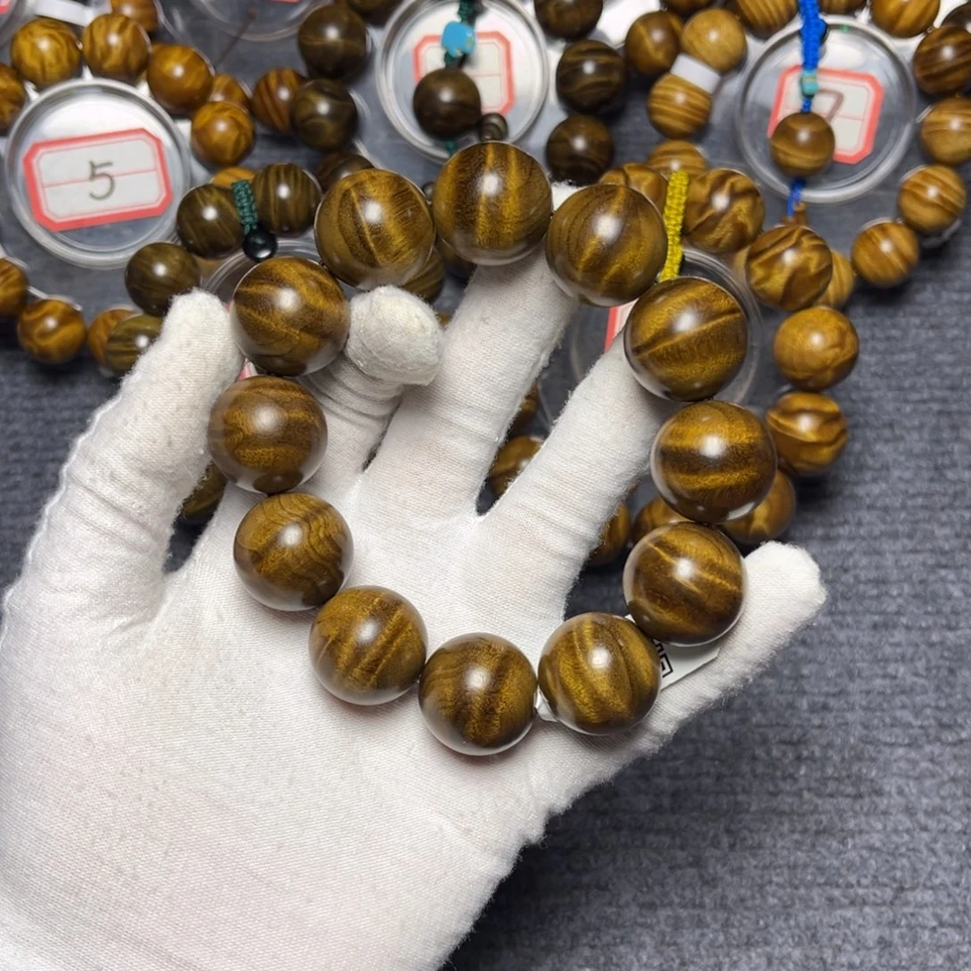 手串/手链楠木（金丝楠）阴沉2.0水波159