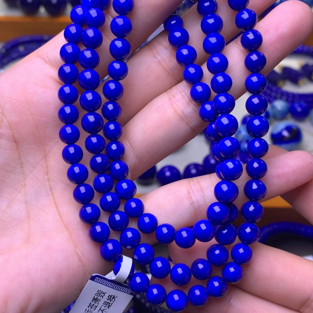 青金石未镶嵌手串6.8mm
