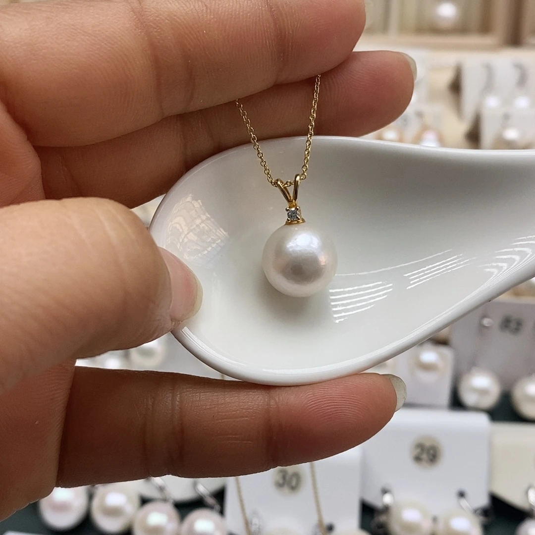 颈饰淡水珍珠银S925镶嵌